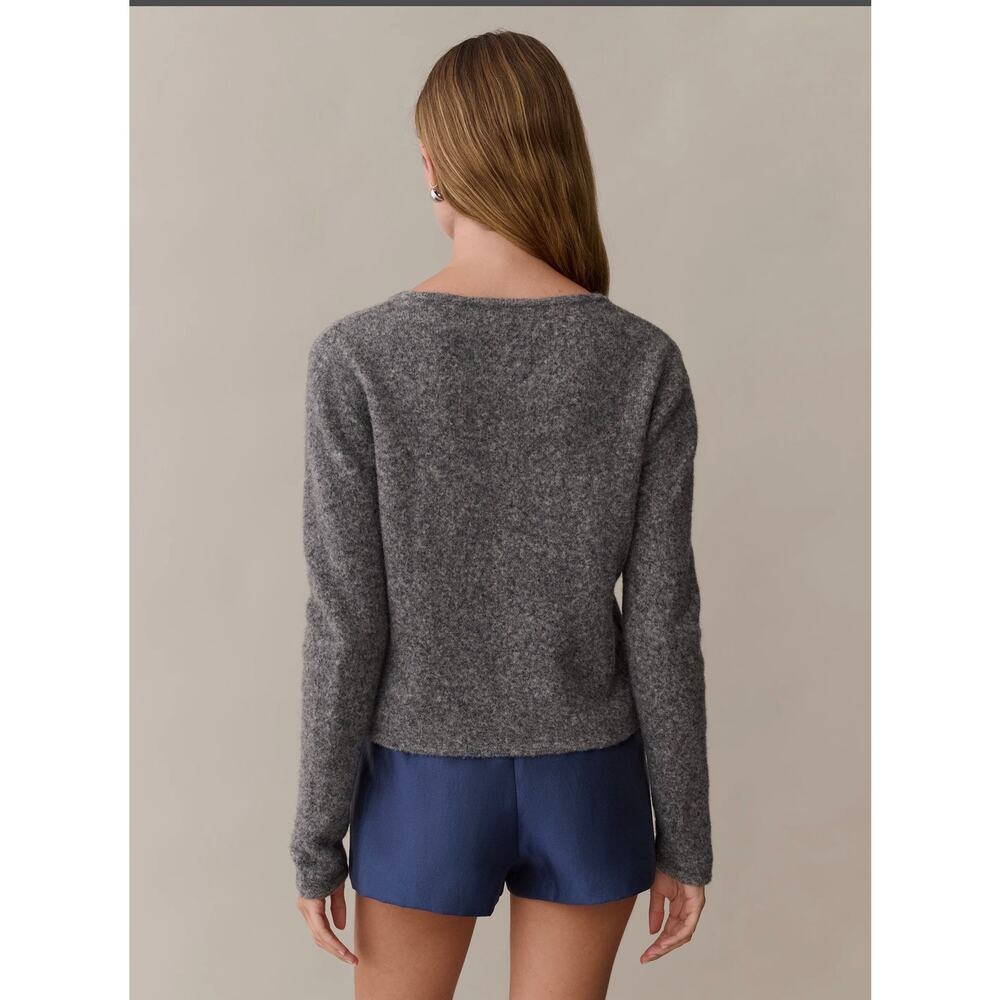 New NWT CAARA Marielle dark gray wool Cardigan $172 Sz XS - Picture 4 of 5